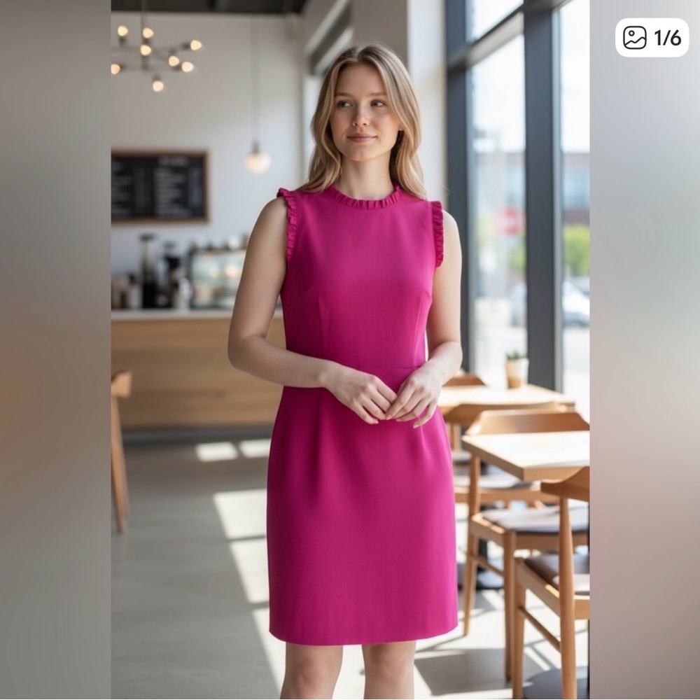 J. Crew Vibrant Pink Mini Dress